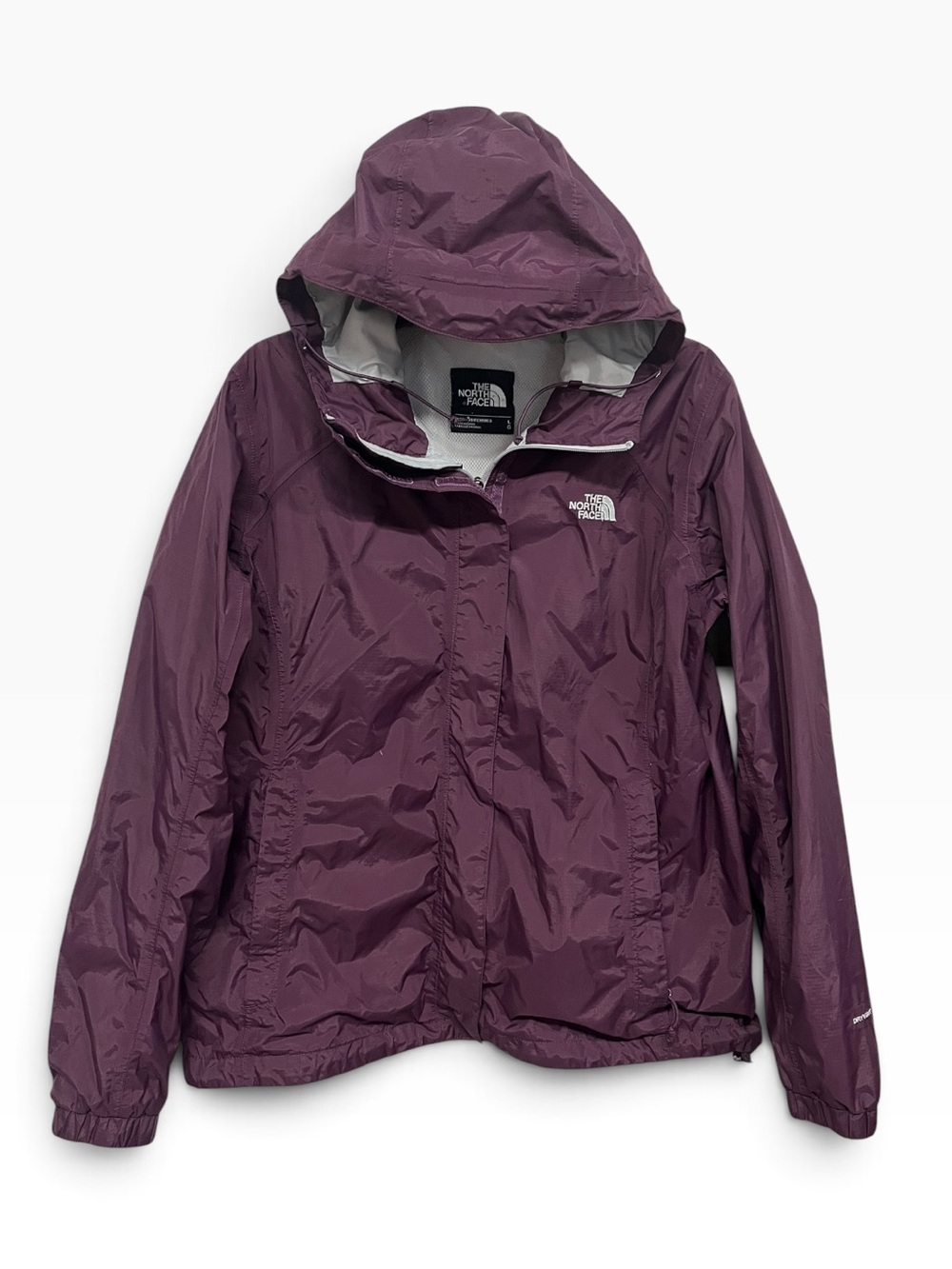 The North Face Jacket | Womens Large Purple HyVent Hooded Waterproof Rain Shell